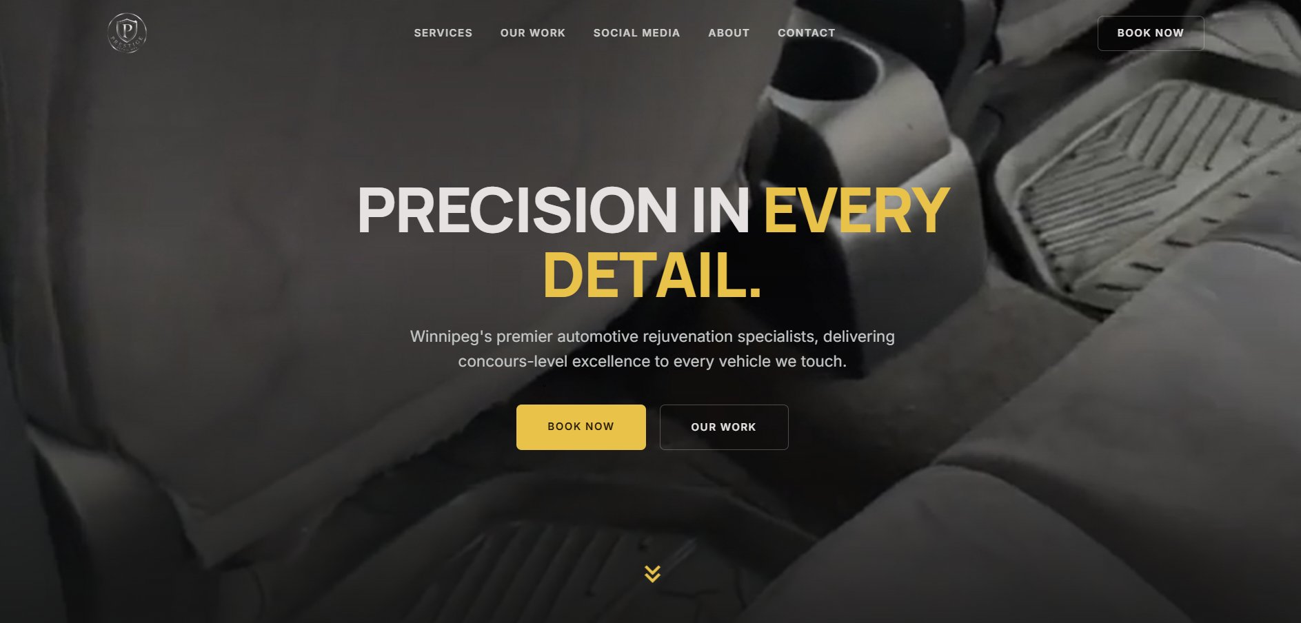 Prestige Detailing, a Winnipeg auto detailing site built by StoneWright